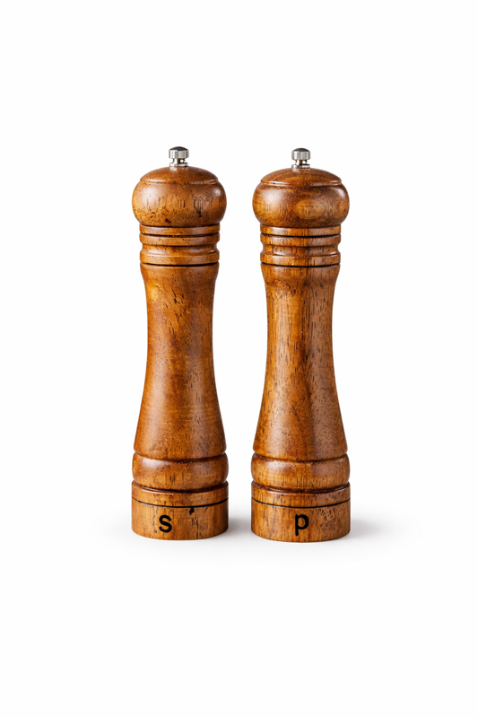 Salz- & Pfeffermühlen Set aus Massivholz (2-teilig)