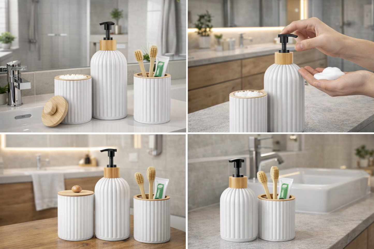 Badezimmer-Set Weiß – Zeitlose Ordnung für Ihr Bad