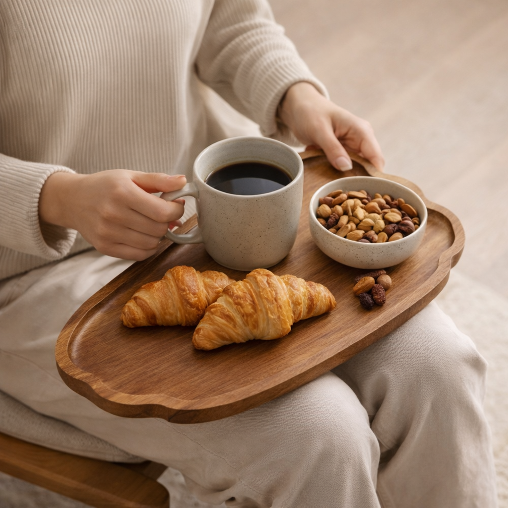 Holz-Serviertablett – Natürliches Design für Küche & Tisch