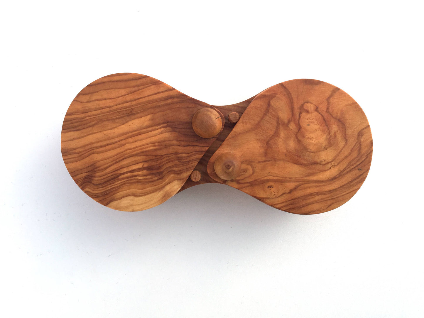 Gewürzdose aus Olivenholz – 2 Fächer für Salz & Pfeffer